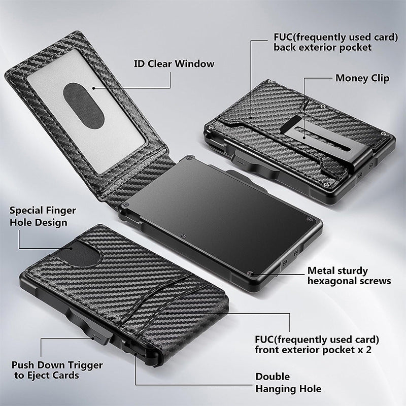 Dual-Fold Carbon Fiber Flip Wallet - Zalixer