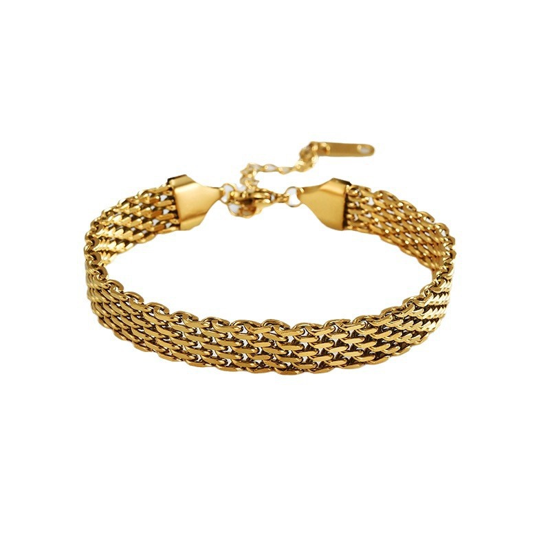 Women's Chain Bracelet Business Casual Golden Silver Metal Bracelet Jewelry - Zalixer