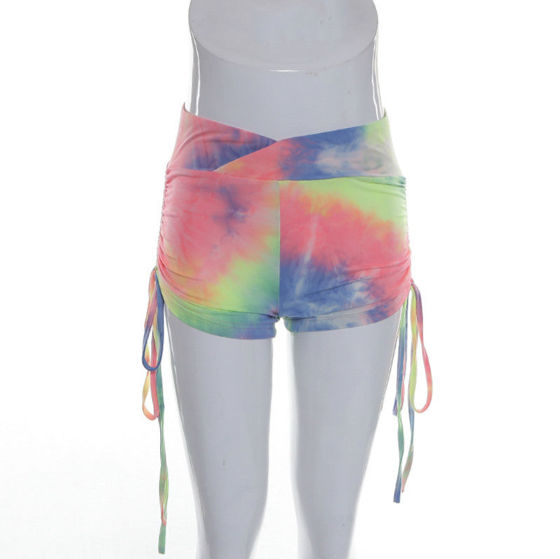 Tie-dye drawstring shorts - Zalixer