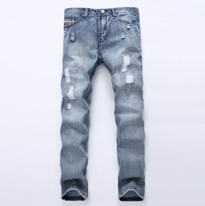 MCCKLE Fashion Brand Designer Men's Ripped Jeans