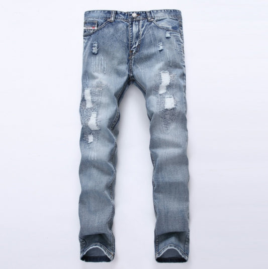 MCCKLE Fashion Brand Designer Men's Ripped Jeans