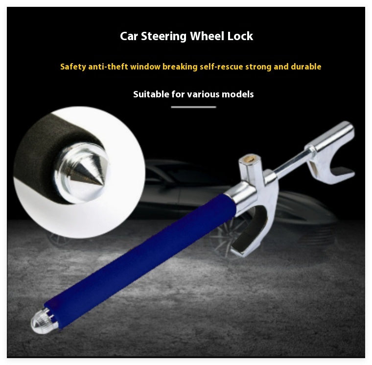 Motor Steering Wheel Lock Car Adjustable Telescopic Security Lock Safety Lock Car Safety Hammer