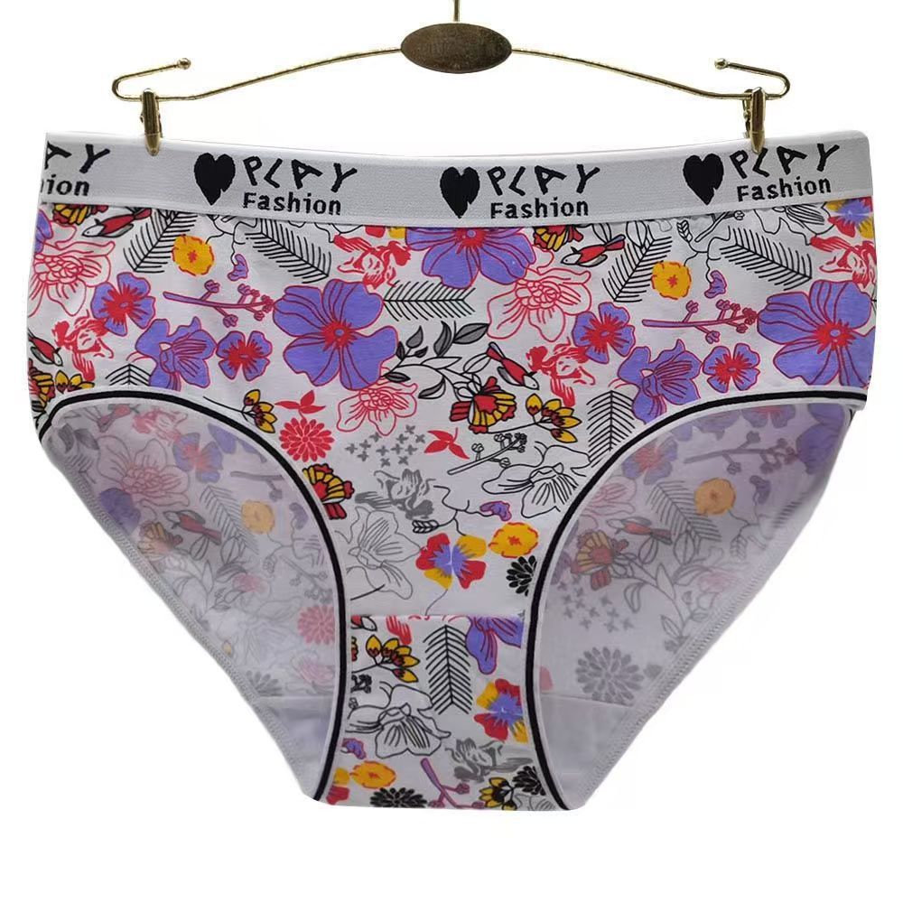 Women's Sexy Cotton Printed Cute Panties - Zalixer