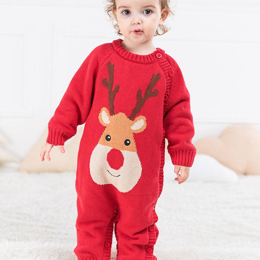 Newborn Baby Clothes Baby Crawling Clothes Thickening Out Baby Harness - Zalixer