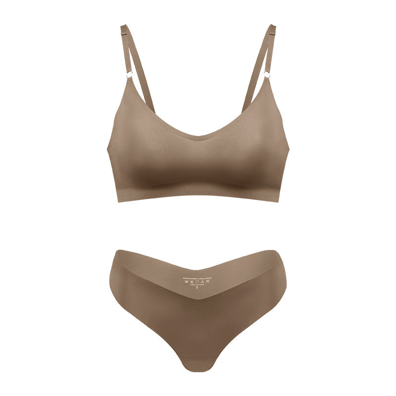 Women's V-neck Breathable Underwear Bra Panties Set - Zalixer