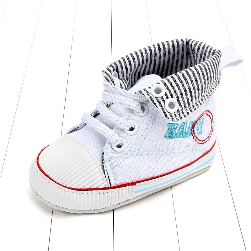 Cuffed striped baby shoes - Zalixer