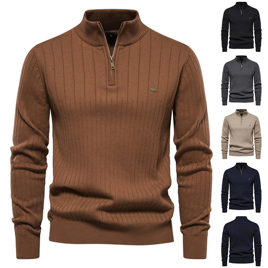 Men's Stand Collar Sweater