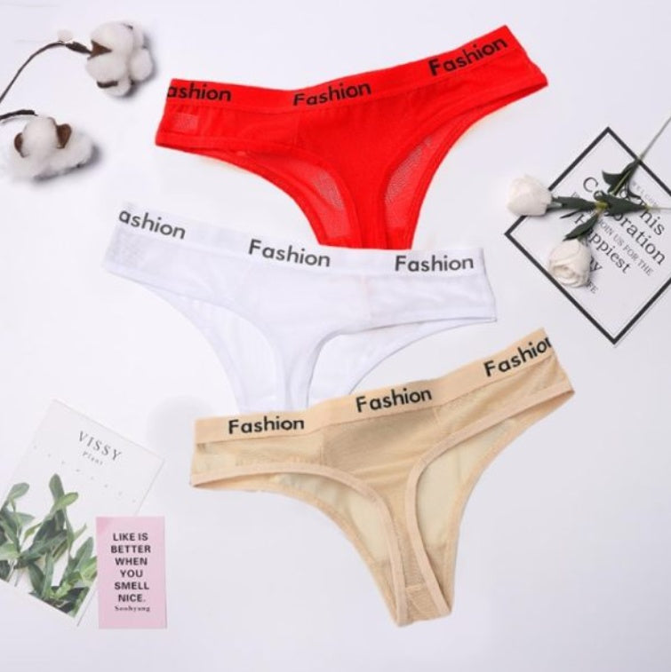 Thong Feminine Mesh Transparent Low Waist Sports Seamless Panties - Zalixer