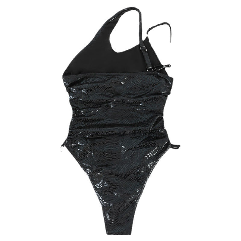 One-piece Swimsuit Women's One-shoulder Swimsuit - Zalixer