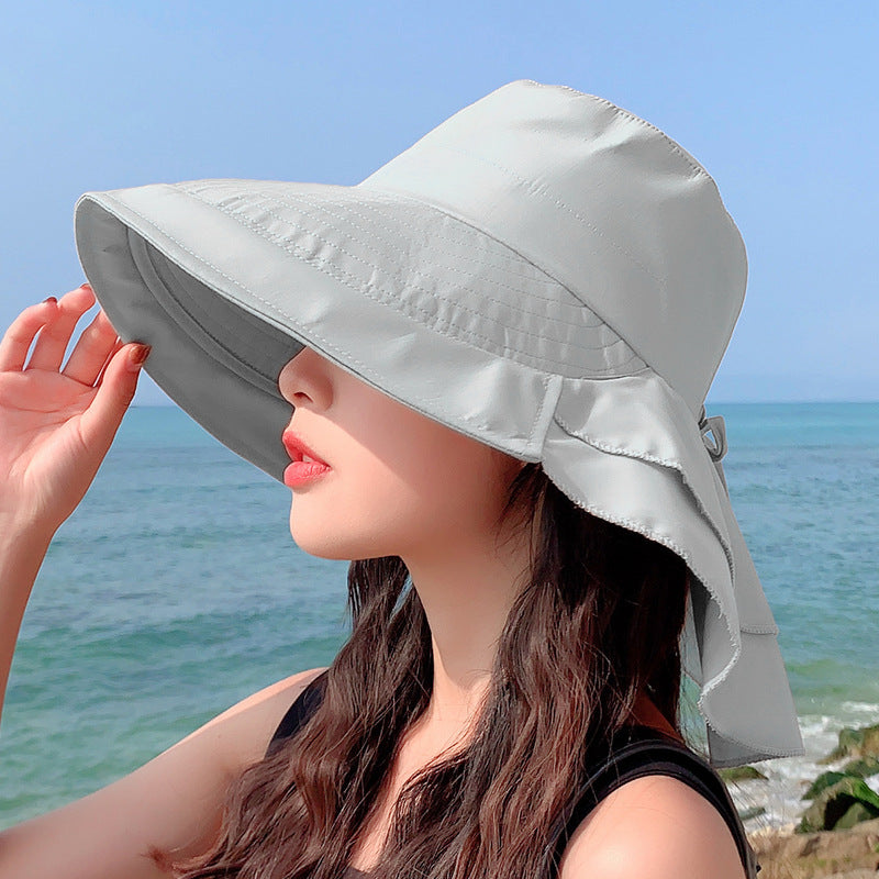 Hat Female Summer Neck Sun Protection Sun Hat - Zalixer
