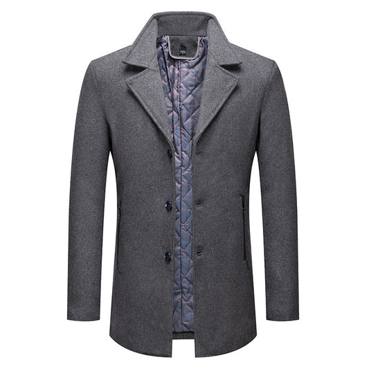 Men's Fashion Cotton Padded Business Coat