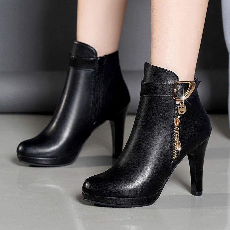 Womens Autumn Leather Boots - Zalixer