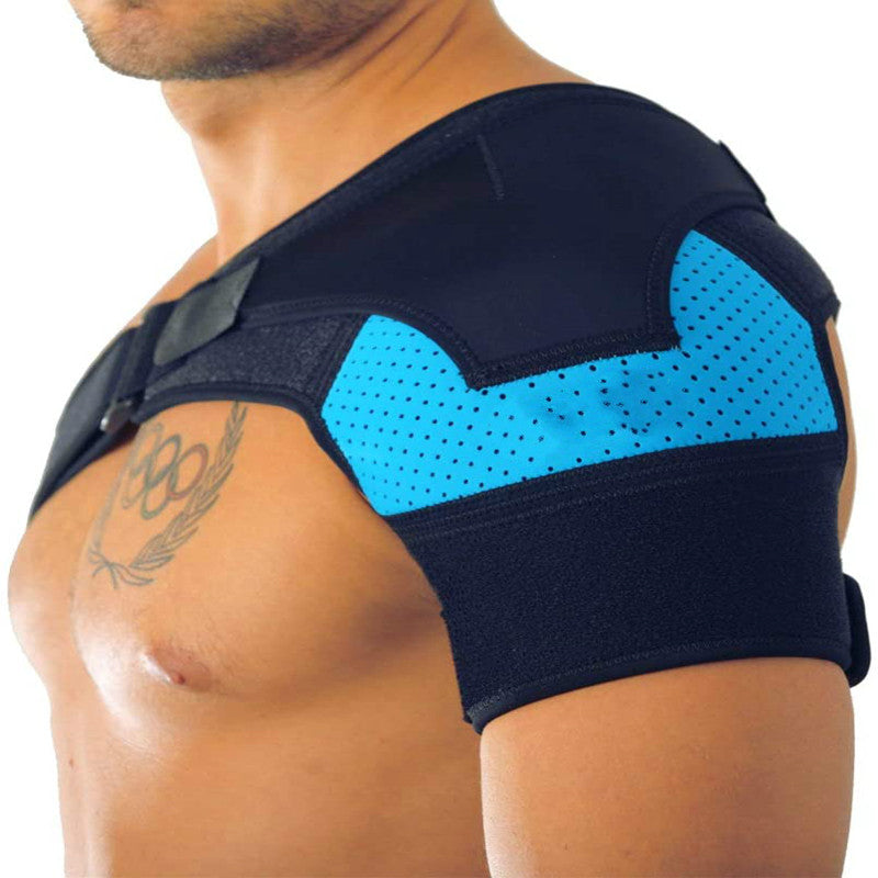 Breathable And Ice Pack Sports Shoulder Pads Shoulder Brace With Pressure Pad Suitable For Both Men And Women Adjustable Shoulder Brace For Left And Right Shoulder Protect - Zalixer