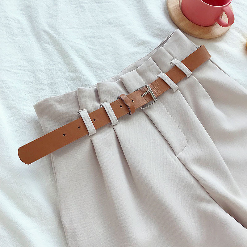 Casual wide-leg suit shorts - Zalixer