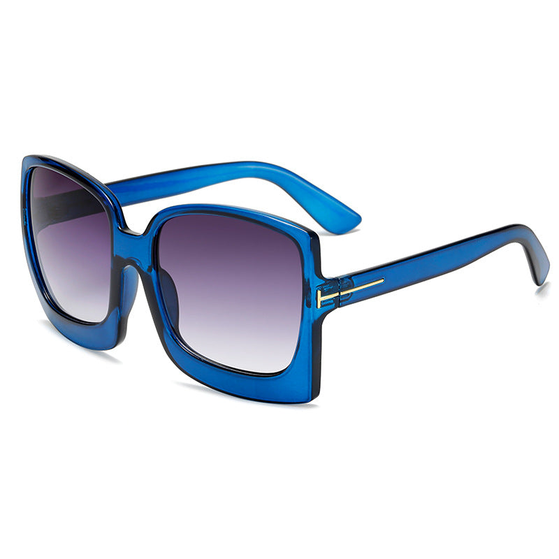 Leopard color large frame sunglasses - Zalixer