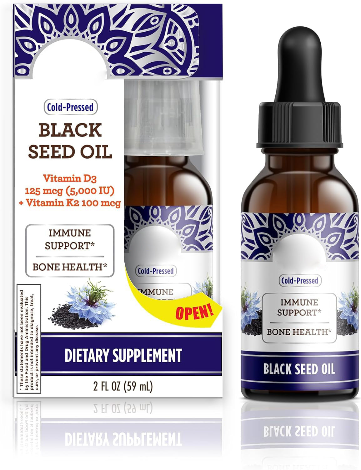 Black Seed Oil Drops Contain Vitamins