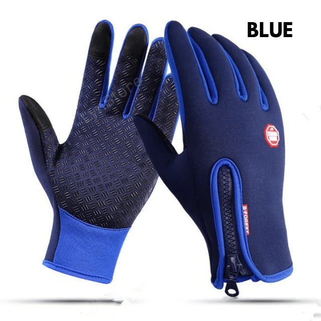 Winter Motorcycle Riding Waterproof Sports Gloves With Fleece