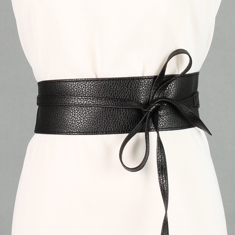Dress Belt Ladies Clothing Accessories Wide Ribbon Bow - Zalixer