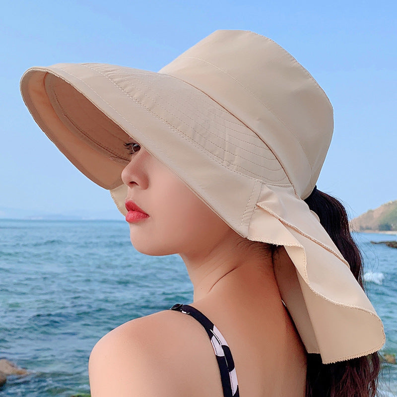 Hat Female Summer Neck Sun Protection Sun Hat - Zalixer