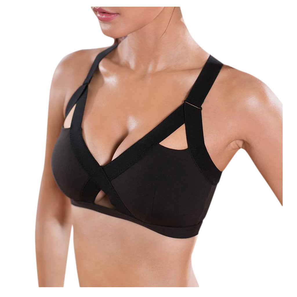 Shockproof sports bra running without rims - Zalixer