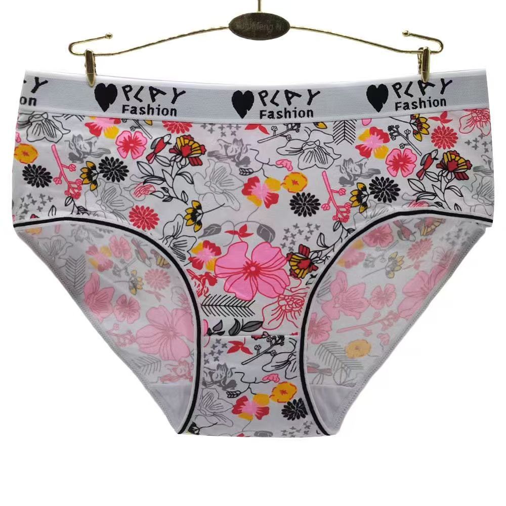 Women's Sexy Cotton Printed Cute Panties - Zalixer