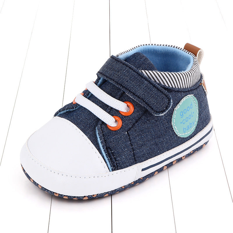 babyshoes canvas baby shoes casual baby shoes Velcro soft bottom toddler shoes 2493 - Zalixer