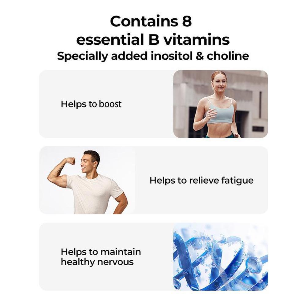 Oxyenergy Vitamin Mega B Complex Supplement For Healthcare,Energy And Dietary Needs,8 Classic B Vitamins 90 Capsules Bottle