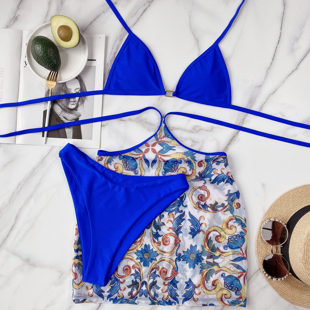 Sexy Three-piece Bikini Split Swimsuit - Zalixer