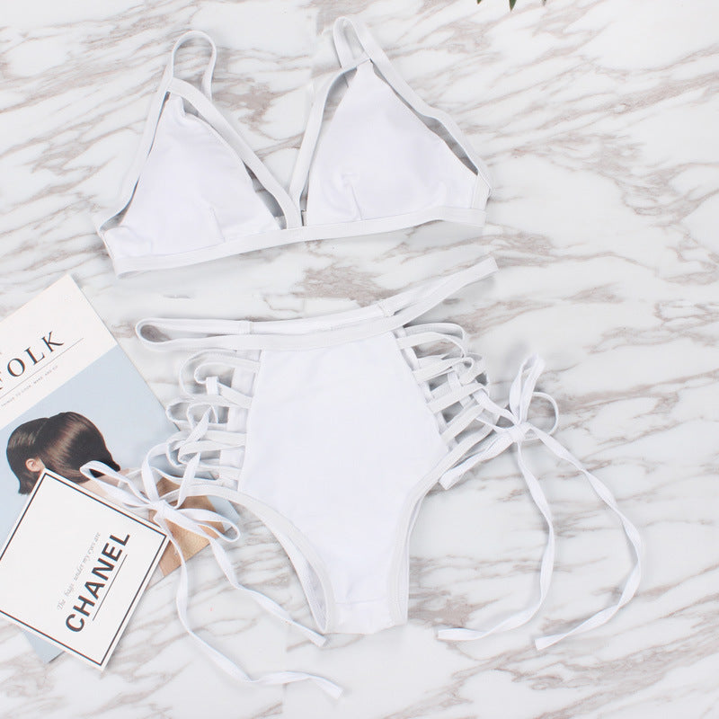 Sexy strap bikini split swimsuit - Zalixer