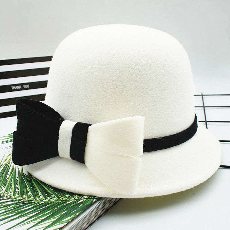 Retro Black And White Flower Fashion Hat Casual - Zalixer