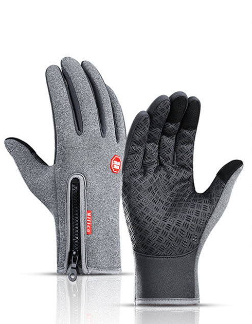Winter Motorcycle Riding Waterproof Sports Gloves With Fleece