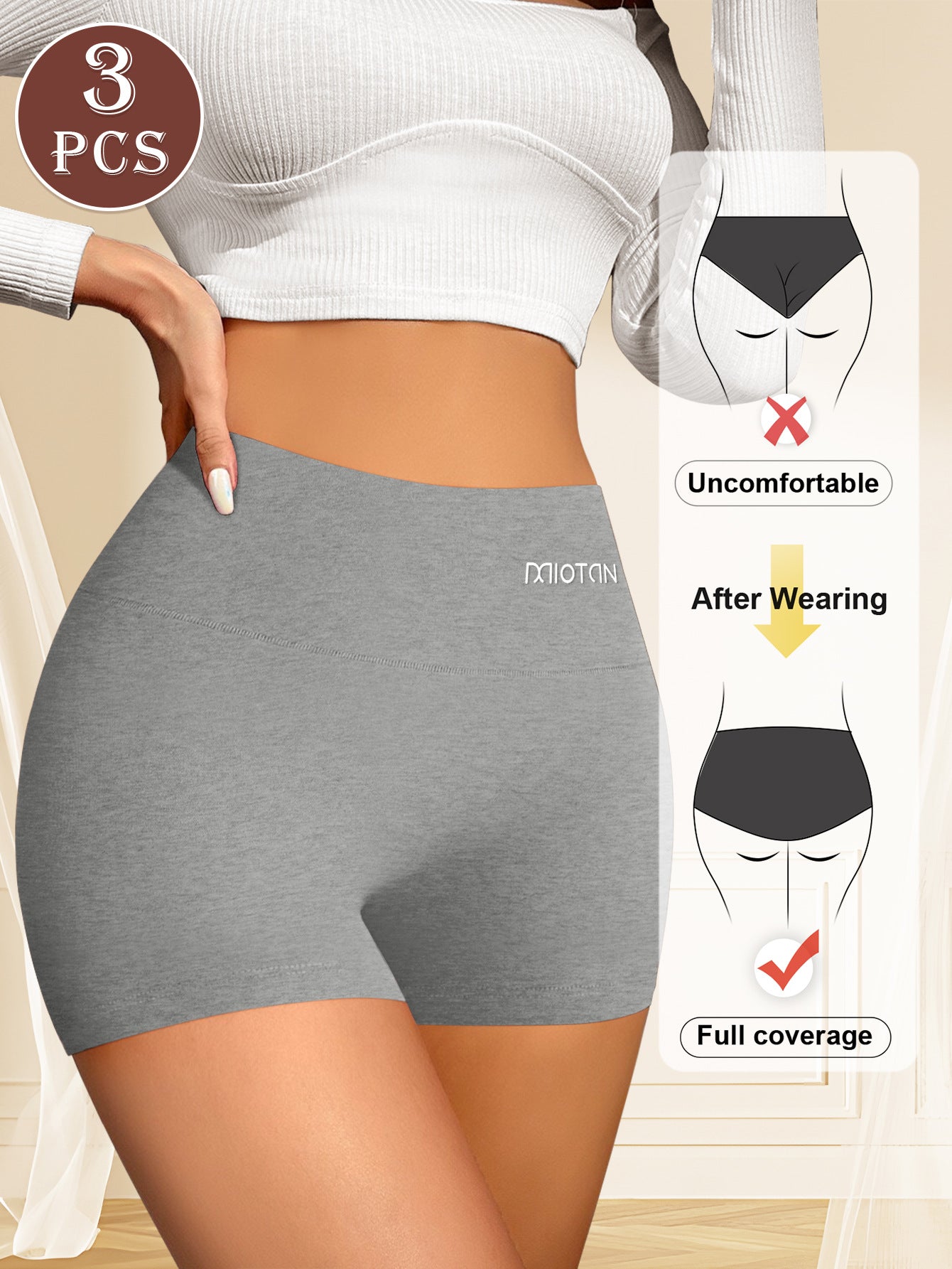 European And American-style Safety Panties For Women High-waisted Tummy-control Underwear - Zalixer