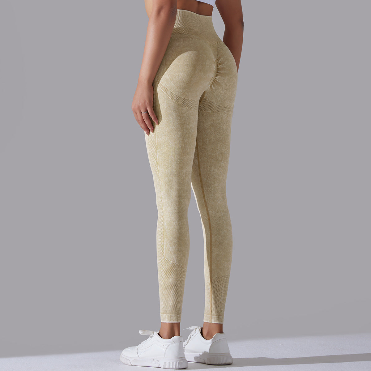 Knitted Seamless Yoga Pants Running Sports Fitness High Waist Butt Lifting Leggings Womens Clothing - Zalixer
