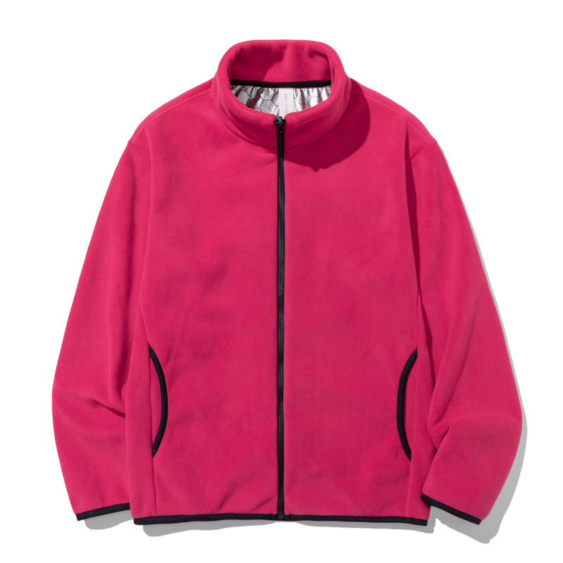 Mens StandUp Collar Fleece Jacket