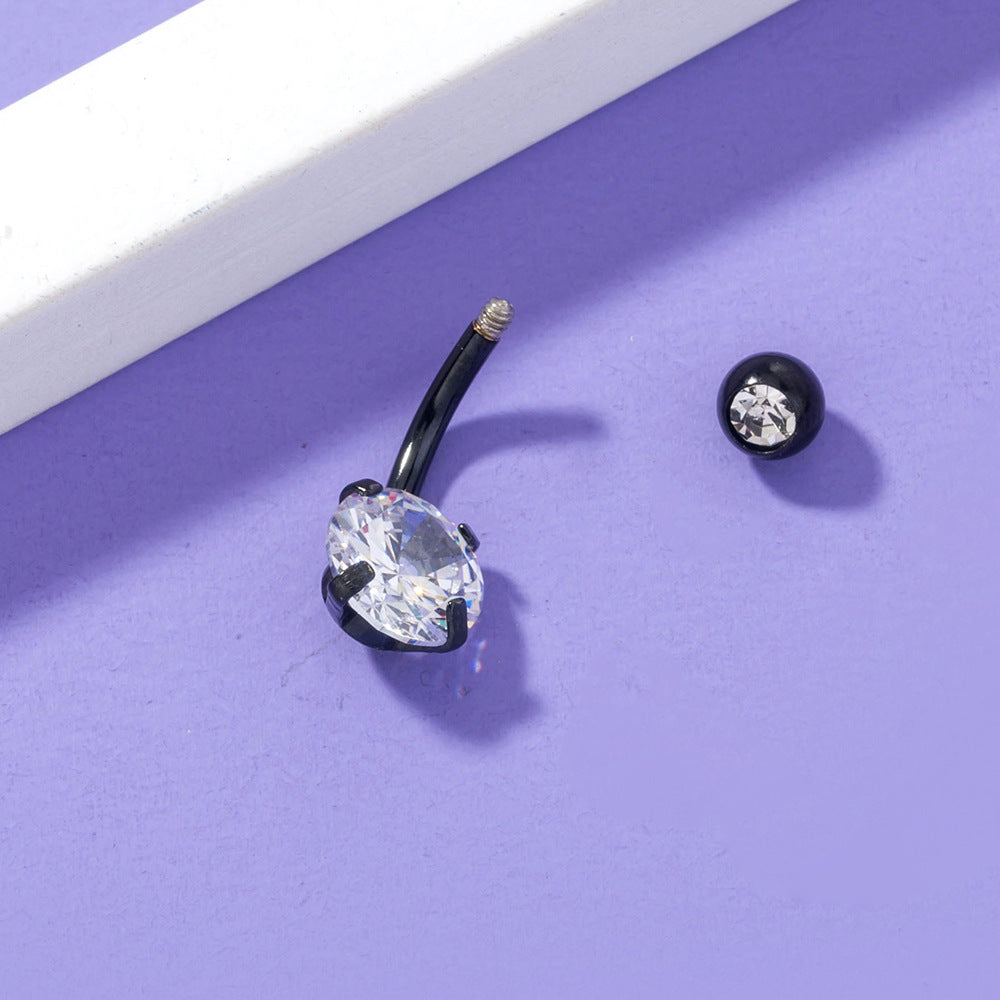 Women's Retro Zircon Belly Button Ring