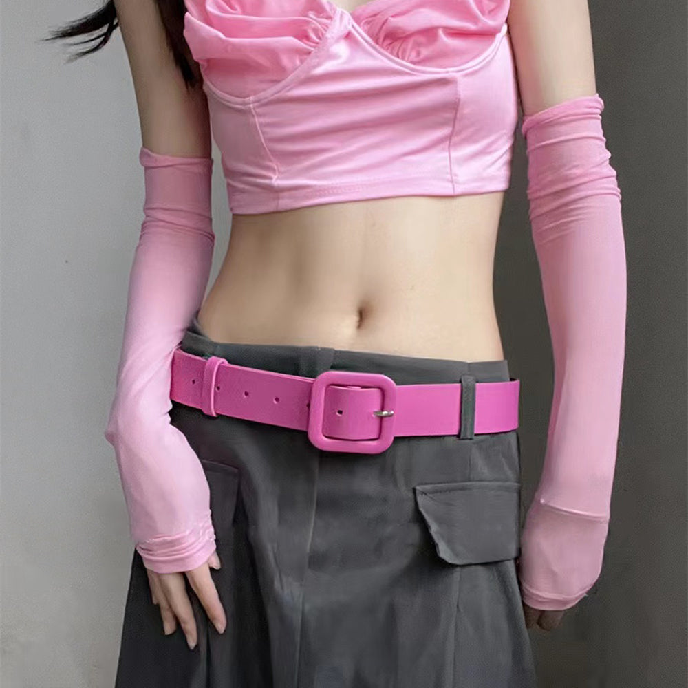 Fashion Personality Women's Wide Belt Simple High Sense Belt Dress Pants Accessories - Zalixer