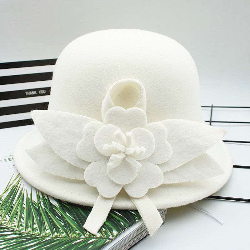 Retro Black And White Flower Fashion Hat Casual - Zalixer