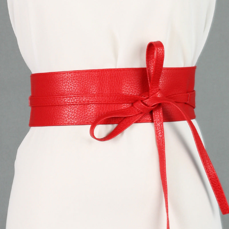 Dress Belt Ladies Clothing Accessories Wide Ribbon Bow - Zalixer