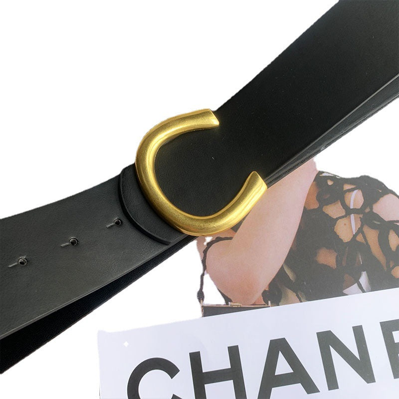 Black Women's Accessories Female Wide Belt - Zalixer