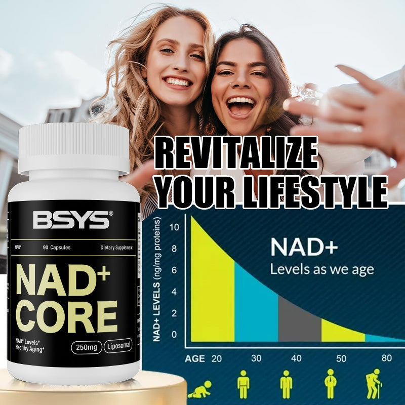 BSYS NAD Supplements  Anti-Aging Vitality Support  Metabolic & Cognitive Health Boost  Mitochondrial Energy Enhancement  Healthy Weight Management & Insulin Balance Aid  Active Aging Formul
