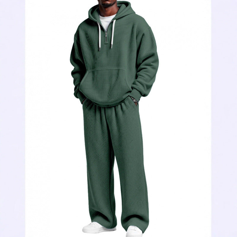 Solid Color Long Sleeved Long Pants Two-piece Set Sporty And Minimalist