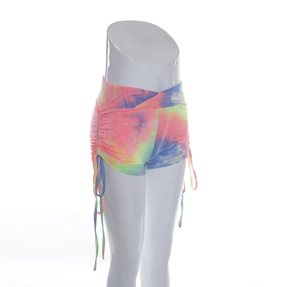 Tie-dye drawstring shorts - Zalixer