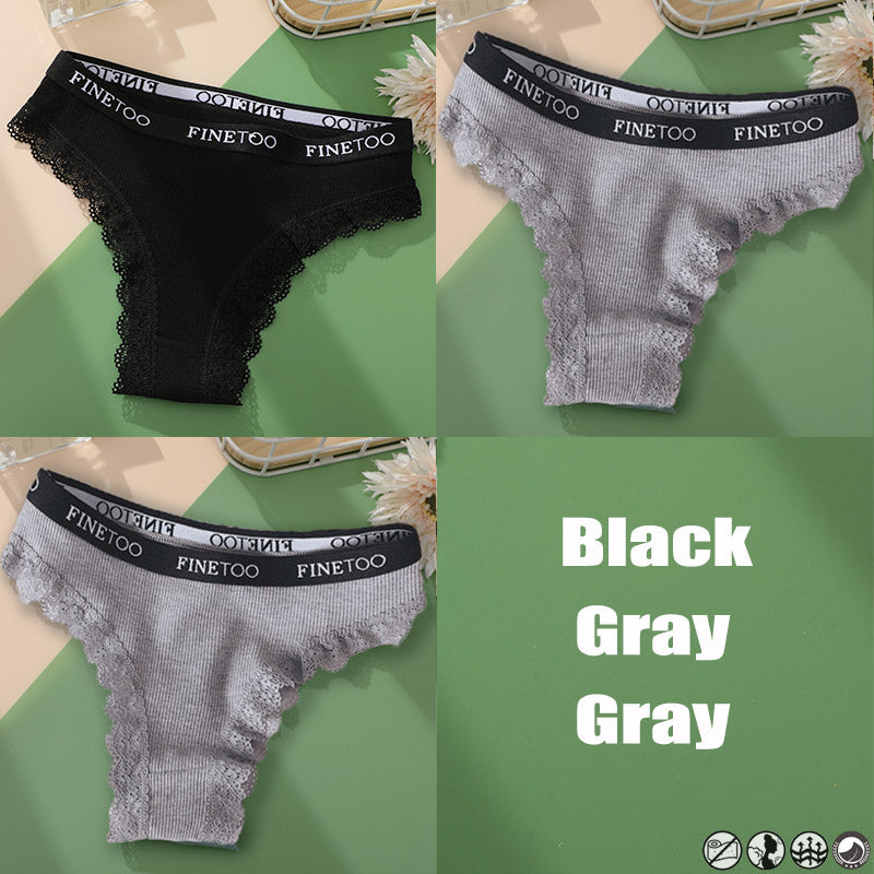 Ladies Briefs High Slit Lace Panties - Zalixer
