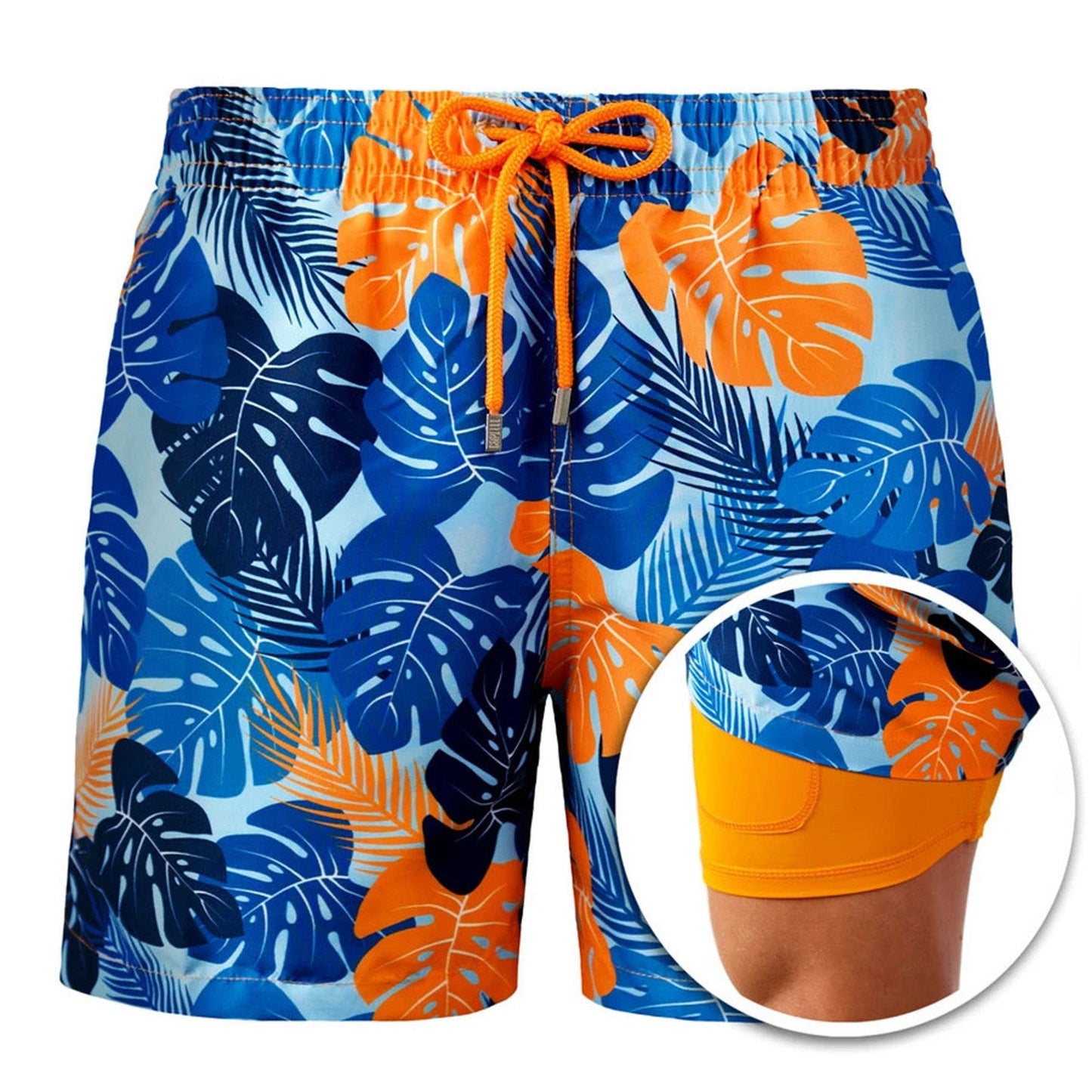 European And American Shorts Men's Beach Sports Pants Printed Double Shorts - Zalixer