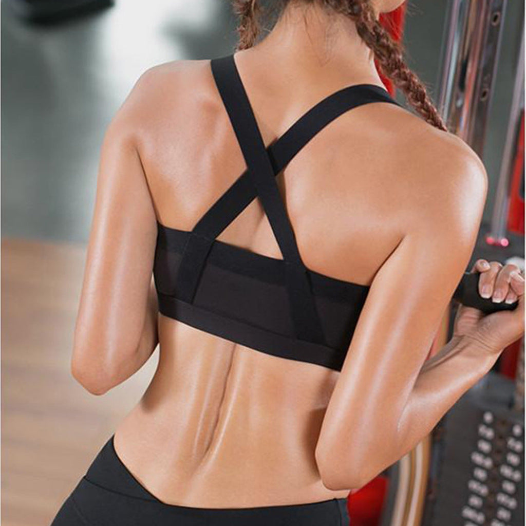 Shockproof sports bra running without rims - Zalixer