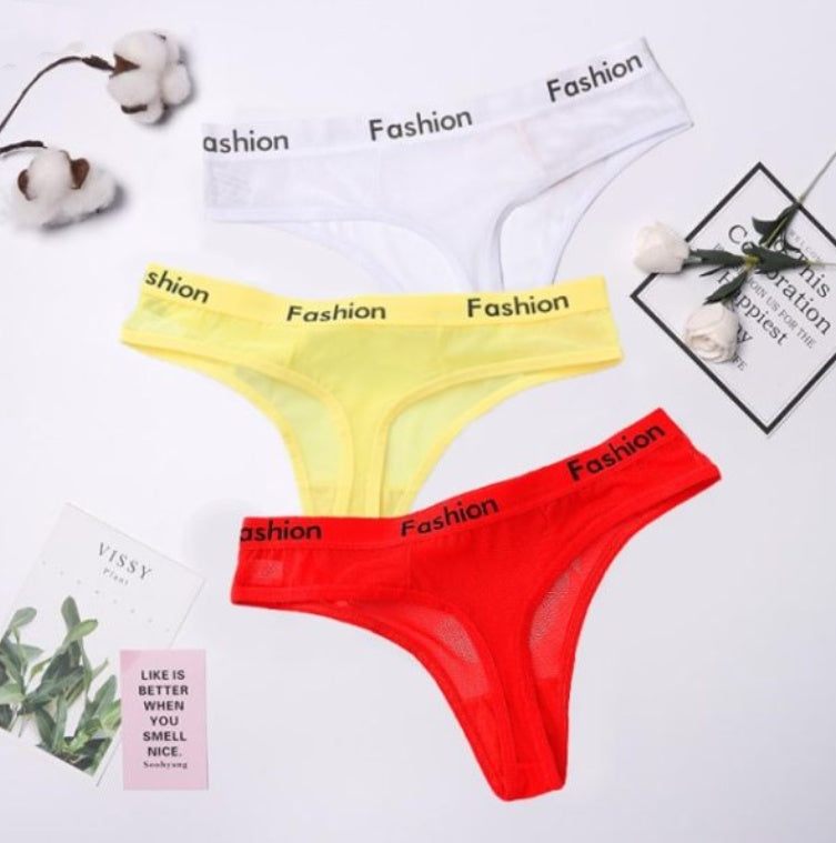 Thong Feminine Mesh Transparent Low Waist Sports Seamless Panties - Zalixer
