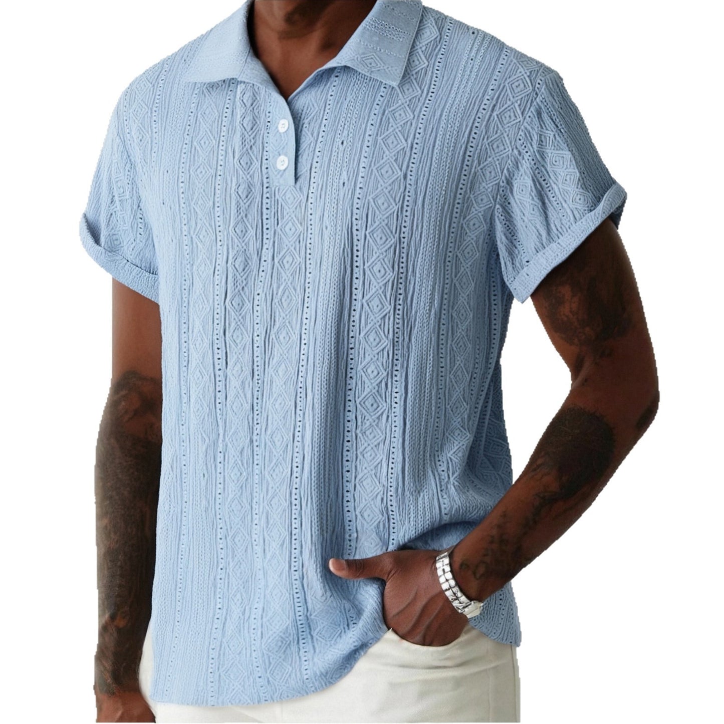 Men's Breathable Hollow-out Lightweight Casual Top