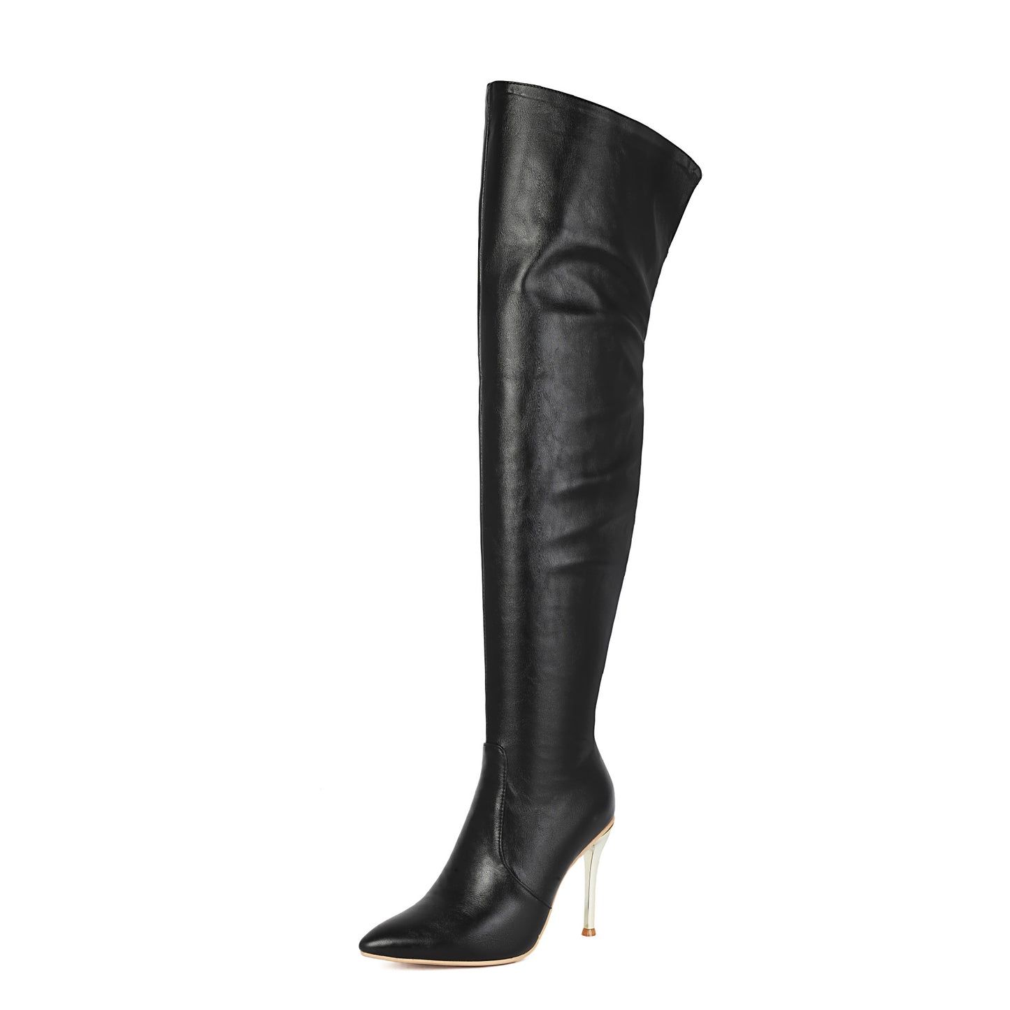 Womens Pointed-toe Stiletto-heeled Over-the-knee Boots - Zalixer