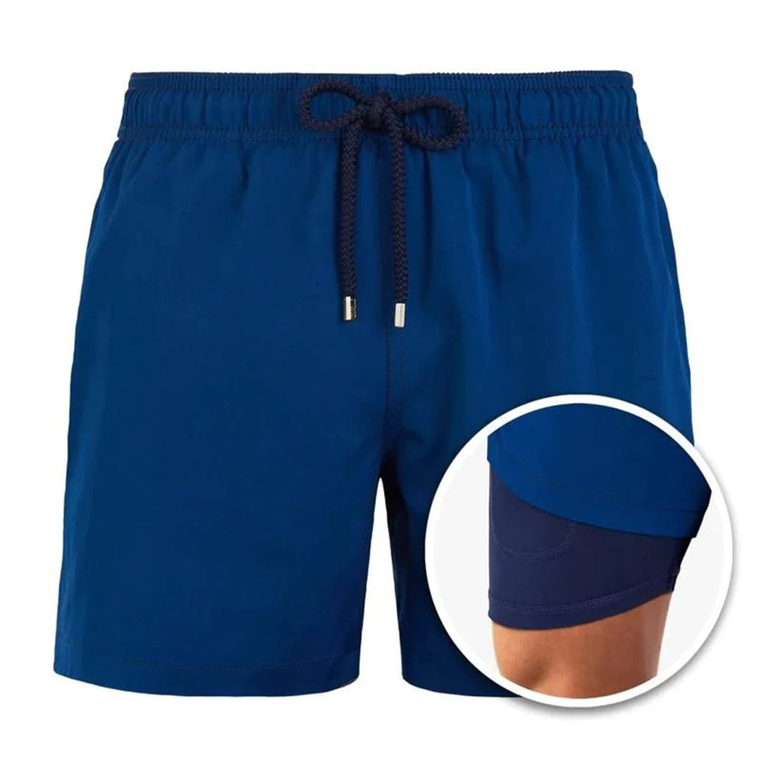 European And American Shorts Men's Beach Sports Pants Printed Double Shorts - Zalixer