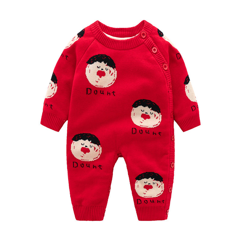 Newborn Baby Clothes Baby Crawling Clothes Thickening Out Baby Harness - Zalixer